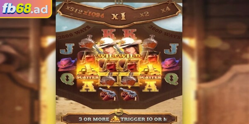 Wild Bounty Showdown FB68 – Vùng tây hoang dã gọi tên bạn 2 Biểu tượng đặc trưng mang nhiều chức năng khác nhau